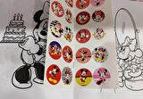 4 adet stickerli boyama kitabı (kuromi,Minnie,stitch,pijamaske figürlü)