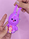 Sevimli Tavşan Squishy Pullu Yumuşacık (6x9 cm) Sukuşi - Mor