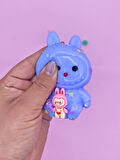 Sevimli Tavşan Squishy Pullu Yumuşacık (6x9 cm) Sukuşi - Mavi