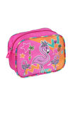 Relaxion Çocuk Okul Pembe Flamingo Simli Desenli Kız Beslenme Çantası 20x25x10cm
