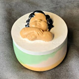Uretti - Ayşe 7362 - El Yapımı Kapaklı Küçük Mumluk - 4 x 6 cm