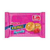 Ülker Kremalı Sandviç Bisküvi 8'li + Rondo Çilek 8 li 4 lü Karma Paket