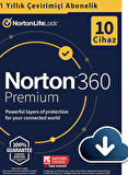 Norton 360 Premium 10 Cihaz / 1 Yıl Dijital Lisans + 75 GB Bulut Yedek