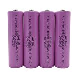 Watton 18650 2200mAh 4Lü Şarjlı Fener Pili Li-ion 3.7V 1C Premium
