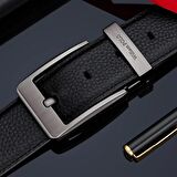 WilliamPolo Hakiki Deri Italy 2024 Kırmızı Detaylı Kemer