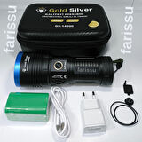 GS-14000 40W Avcı El Feneri – 4000 Lümen, 12800 mAh Li-ion Şarjlı, Su Geçirmez, Taşıma Çantalı Kamp ve Balıkçı Feneri