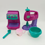 2'li Set Oyuncak Kahve Makinesi & Mikser Oyun Seti - İkili Evcilik Mutfak Kahve Makinesi Mixer Set