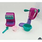 2'li Set Oyuncak Kahve Makinesi & Mikser Oyun Seti - İkili Evcilik Mutfak Kahve Makinesi Mixer Set