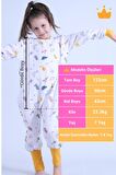 Begisa 2-8 Yaş 1 Tog Müslin Çocuk Uyku Tulumu Unisex Baharlık Yazlık Uzun Kollu Uyku Tulumu
