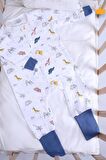 Begisa 2-8 Yaş 1 Tog Müslin Çocuk Uyku Tulumu Unisex Baharlık Yazlık Uzun Kollu Uyku Tulumu