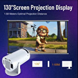 Mini Projektör Android 11 Dual-WiFi 4K UHD FHD LED 1200