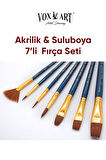Fırça Seti - 7'li Suluboya / Akrilik Boya Fırça Seti