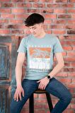 FBI JEANS DESENLİ SLİMFİT PAMUKLU ERKEK T-SHİRT