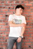 FBI JEANS DESENLİ SLİMFİT PAMUKLU ERKEK T-SHİRT