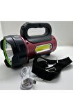 Ps-t93 30w Uzun Menzilli Solar Panelli Powerbank+usb Çıkış S.o.s Lu Ultra Güçlü Ledli Şarjlı Feneri