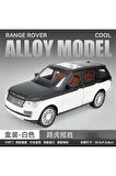 Range Rover Land Jip Tarzı Araba Diecast Model Araba 1:24 Range Rover Beyaz Jip Sesli Ve ışıklı