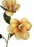Yapay Çiçek Somon Manolya Islak Doku 3 Kafalı Uzun Dal Çiçek Flowers 80cm