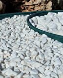Mezar Taşı 15 Kg 1-2 Cm Beyaz Dolomit Taş Dere Çakıl Taşı Bahçe Süs Taşı Mezar Süsleme Taşı