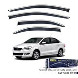 Skoda Rapid Sedan Niken Kromlu Cam Rüzgarlığı 4lü Set 2013 2018