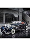 MERCEDES 500K SİYAH ESKİ KLASİK ARABA KAPILAR AÇILIR SESLİ VE IŞIKLI MERCEDES 500 K DİECAST ARABA