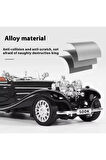 MERCEDES 500K SİYAH ESKİ KLASİK ARABA KAPILAR AÇILIR SESLİ VE IŞIKLI MERCEDES 500 K DİECAST ARABA