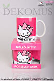 DEKOMUS İLE LİSANSLI HELLO KITTY PORSELEN KUPA,METAL TEPSİ,PEÇETE VE BARDAK ALTLIĞI SETİ