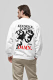 Tasarım Kendrick Lamar Damn. Yazılı Unisex Oversize Rapper Sweatshirt