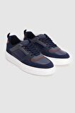 TWN Lacivert Kalın Beyaz Tabanlı Bağcıklı Sneaker Ayakkabi 3EC09ORT0380