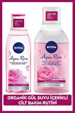 NIVEA Aqua Rose Gül Suyu İçeren Çift Fazlı Micellar Makyaj Temizleme Suyu 400ml Ve Nemlendirici Tonik 200ml, Cilt Bakım, Yüz Temizleme