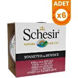 Schesir Ton ve Sinarit Balıklı Jöleli Kedi Konservesi 85 Gr X 6 Adet