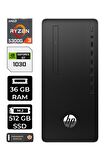 HP 295 G9 RYZEN 3 5300G 36GB RAM 512GB SSD GT1030/4GB W11HOME 6D391EA MASAÜSTÜ PC & PER4 BELLEK