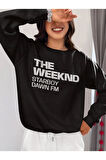 The Weeknd Starboy Dawn Fm Baskılı Unisex Oversize Rapper Şarkıcı Sweatshirt