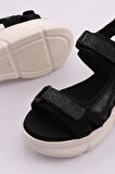 DGN 4940-22Y KADIN KALIN TABAN SİLVER TAŞLI CIRTLI SANDALET