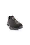 Dgn 1053 Kadın Kalin Taban Strech Detayli Silver Taşli Sneakers Ayakkabi
