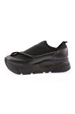 Dgn M380-22K Kadın Strech Taşli İp Detayli Mega Kalin Taban Sneakers Ayakkabi