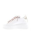 Dgn Es854-23Y Kadın Kalin Taban Silver Taş Bağcikli Sneakers Ayakkabi