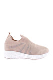 Dgn 832-23Y Kadin Yanlari Simli Lazerli Sneaker Ayakkabi