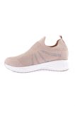 Dgn 832-23Y Kadin Yanlari Simli Lazerli Sneaker Ayakkabi
