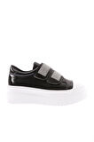 Dgn 898-23Y Kadin 2 Cirtli Bantlari Silver Taşli Kalin Taban Sneaker Ayakkabi