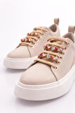 Dgn Es863 Kadin Kalin Renkli Kristal Taşli Sneakers Ayakkabi