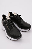 Dgn 62159 Kadın Kalin Taban Yani Fermuarli Sneaker