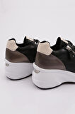 Dgn 62159 Kadın Kalin Taban Yani Fermuarli Sneaker