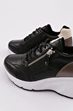 Dgn 62159 Kadın Kalin Taban Yani Fermuarli Sneaker