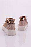 Dgn Es851 Kadın Kalin Taban Halhal Detayli Silver Taşli Sneakers Ayakkabi