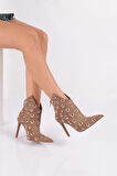 Dgn 1122 Kadın Çember Desenli Topuklu Bot