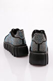 Dgn 501 Kadin Bağcikli Kalin Taban Sneaker Ayakkabi