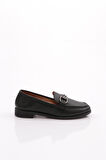 Dgn 1852 Kadin Metal Aksesuarli Loafer Ayakkabi