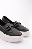 Dgn 480 Kadin Metal Tokali Loafer Ayakkabi