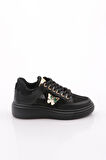Dgn B1007 Kadin Fileli Aksesuarli Sneakers Ayakkabi