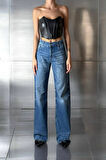 Lacarino 7650 Baggy Flare Kadın Jean Pantolon